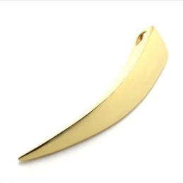 Colgante De Diente De Lobo De Titanio Dorado