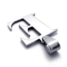 Colgante De Titanio Con La Letra E