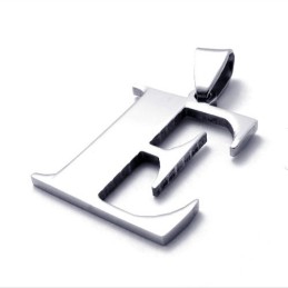 Colgante De Titanio Con La Letra E