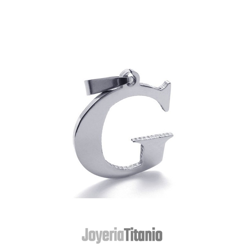 Colgante De Titanio Para La Letra "G"