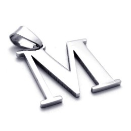 Colgante De Titanio Para La Letra "M"