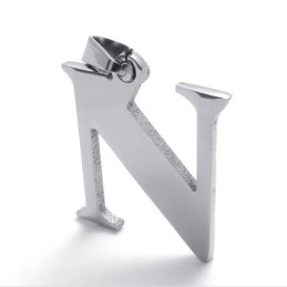 Colgante De Titanio Con La Letra "N"