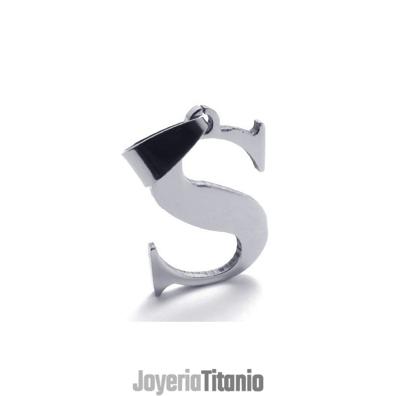 Colgante De Titanio Para La Letra "S"