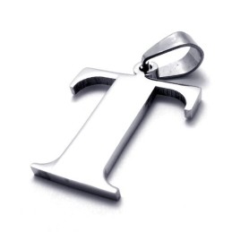 Colgante De Titanio Con La Letra "T"