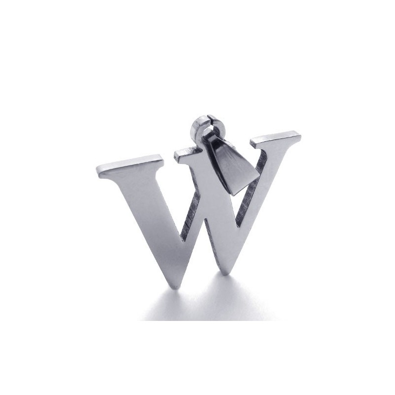 Colgante De Titanio Con La Letra "W"