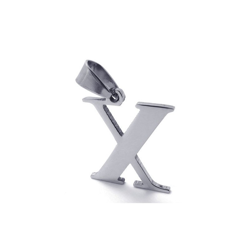 Colgante De Titanio Con La Letra "X"