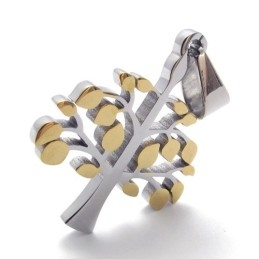 Colgante De Árbol De Titanio Y Oro