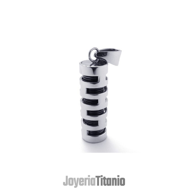 Colgante De Titanio Y Negro