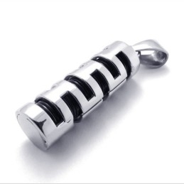 Colgante De Titanio Y Negro