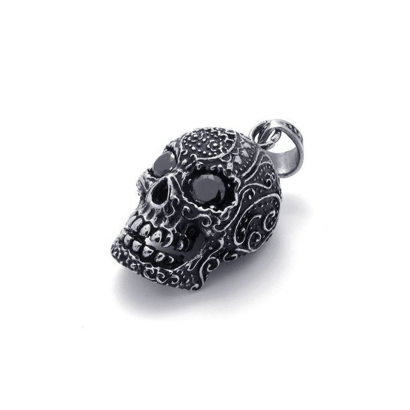 Colgante De Titanio Negro Con Circonitas Colgante De Titanio Negro Con Circonitas