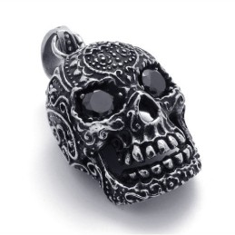 Colgante De Titanio Negro Con Circonitas