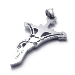 Colgante De Titanio Con Diamantes De Imitación De Cáncer