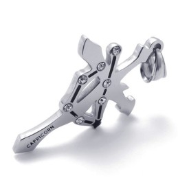 Colgante De Diamantes De Imitación De Titanio Capricornio