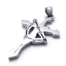 Colgante De Diamantes De Imitación De Titanio Capricornio
