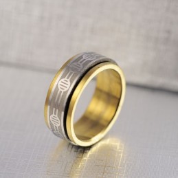 Anillo De Oro Y Titanio