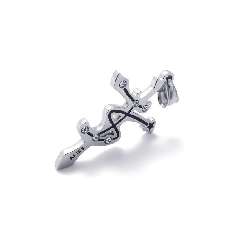 Colgante De Diamantes De Imitación De Titanio Aries