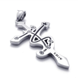 Colgante De Diamantes De Imitación De Titanio Aries
