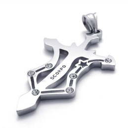 Colgante De Escorpión De Titanio Con Diamantes De Imitación