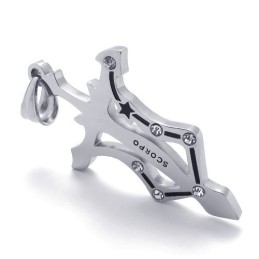 Colgante De Escorpión De Titanio Con Diamantes De Imitación