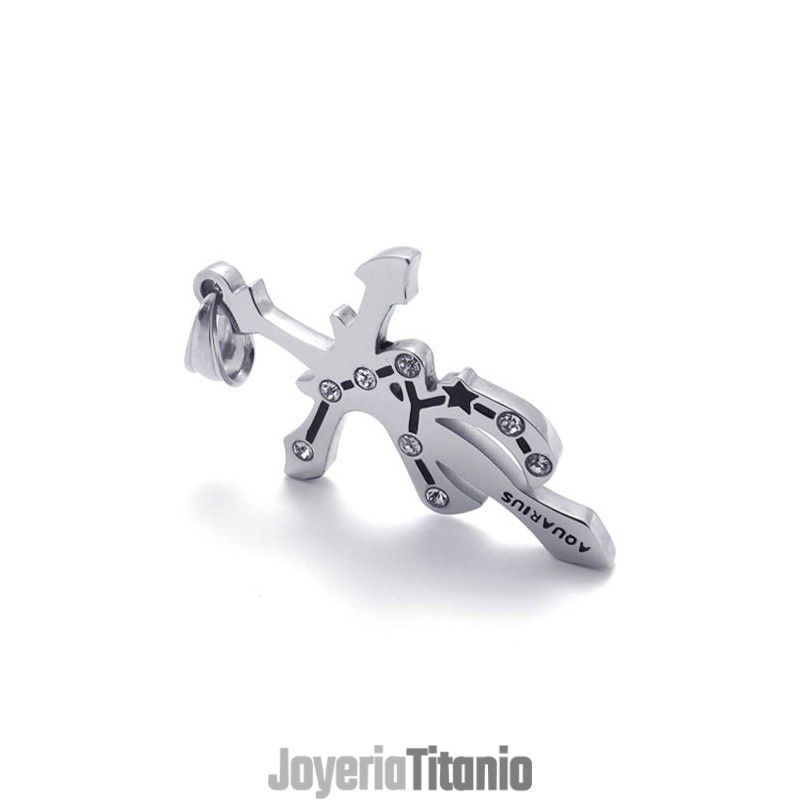Colgante De Diamantes De Imitación De Titanio De Acuario