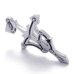 Colgante De Titanio Con Diamantes De Imitación De Tauro