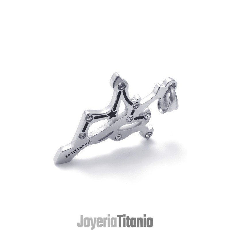 Colgante De Sagitario De Titanio Con Diamantes De Imitación Colgante De Sagitario De Titanio Con Diamantes De Imitación