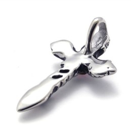 Colgante De Cruz De Titanio Con Circonita