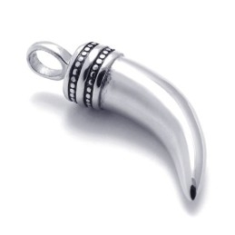 Colgante De Titanio Con Cuerno De Buey