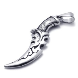 Colgante De Titanio Con Forma De Cuchillo