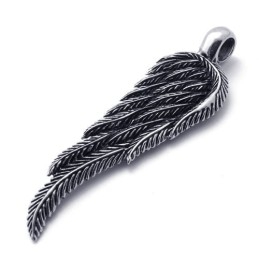 Colgante De Titanio Con Plumas