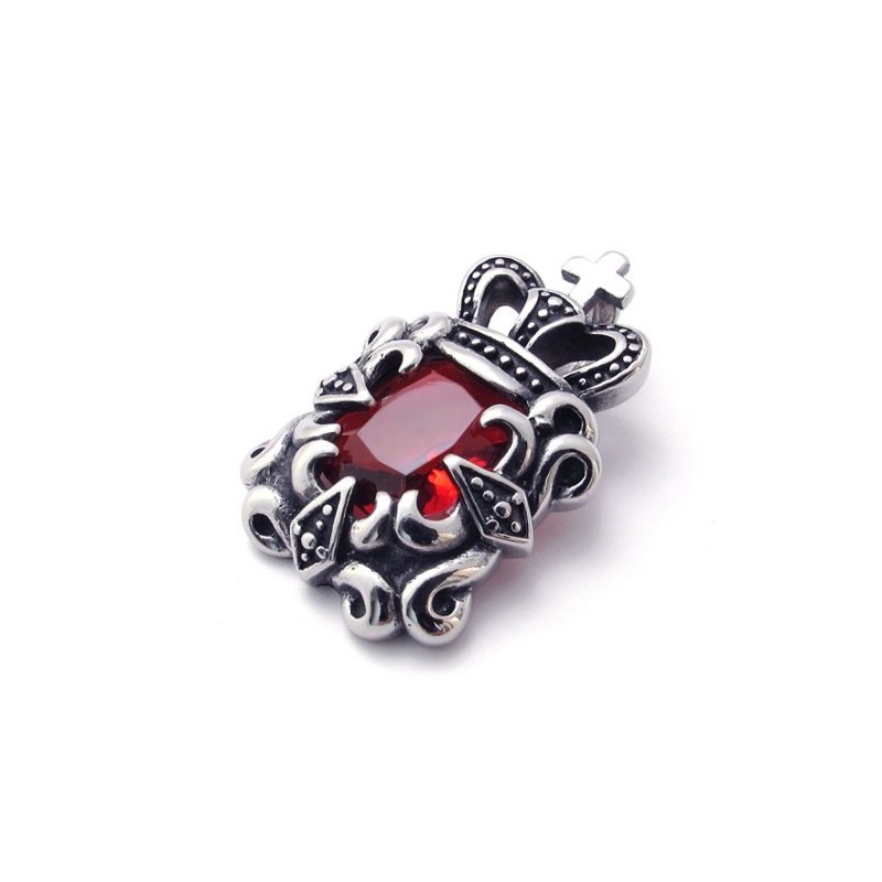 Colgante De Titanio Con Circonita Roja