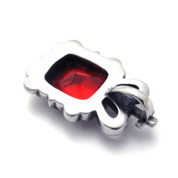 Colgante De Titanio Con Circonita Roja