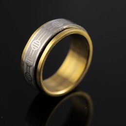 Anillo De Oro Y Titanio