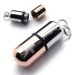 Collar Con Colgante De Cruz De Titanio Puro Con Forma De Píldora De Café Para Hombre