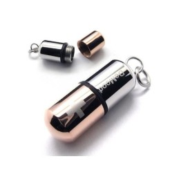 Collar Con Colgante De Cruz De Titanio Puro Con Forma De Píldora De Café Para Hombre