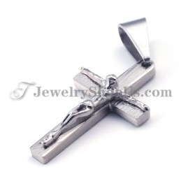 Colgante De Cruz De Jesús De Titanio Para Mujer
