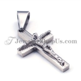 Colgante De Cruz De Jesús De Titanio Para Mujer