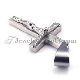 Colgante De Cruz De Jesús De Titanio Para Mujer
