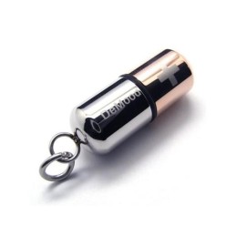 Collar Con Colgante De Cruz De Titanio Puro Con Forma De Píldora De Café Para Hombre