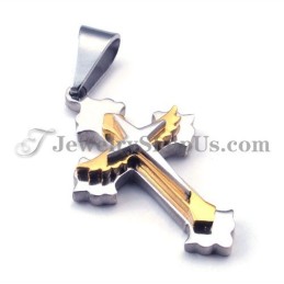 Elegante Colgante De Cruz De Titanio Para Mujer
