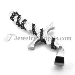 Elegante Colgante De Cruz De Titanio