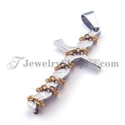 Elegante Colgante De Cruz De Titanio