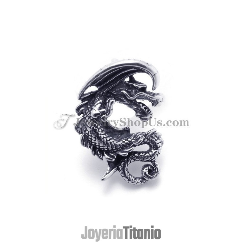 Colgante De Titanio Con Forma De Dragón De Moda