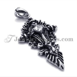 Colgante De Titanio De Moda Con Circonita