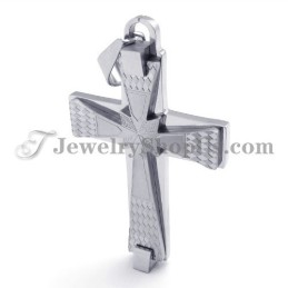 Elegante Colgante De Cruz De Titanio