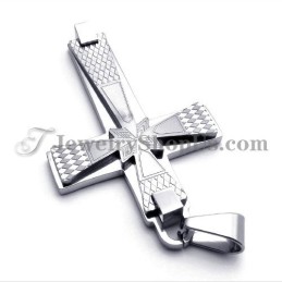 Elegante Colgante De Cruz De Titanio
