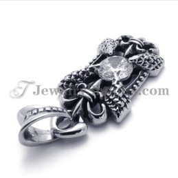 Elegante Colgante De Titanio Con Circonitas