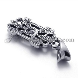 Elegante Colgante De Titanio Con Circonita Negra