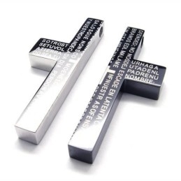 Colgante De Cruz De Titanio Puro Negro Para Hombre (Nuevo)