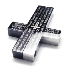 Colgante De Cruz De Titanio Puro Negro Para Hombre (Nuevo)